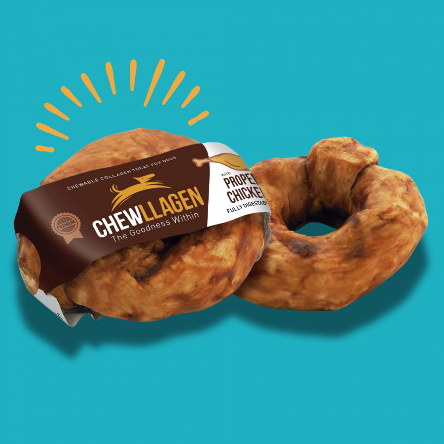 Gros Donut au collagène Boeuf M 10cm Gros Donut au collagène Boeuf M 10cm