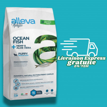 Chiot Poisson Alleva Holistic Océan - Croquette grain free pour chien