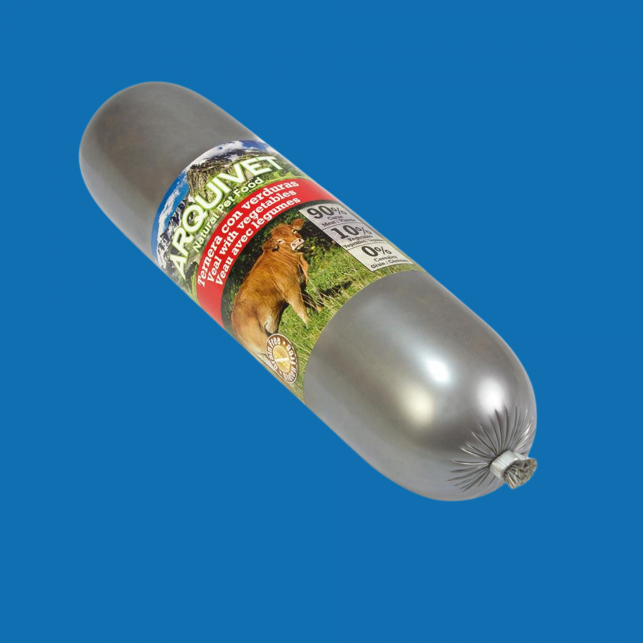 Boudin de pâtée - Veau et légumes 500G Boudin de pâtée - Veau et légumes 500G