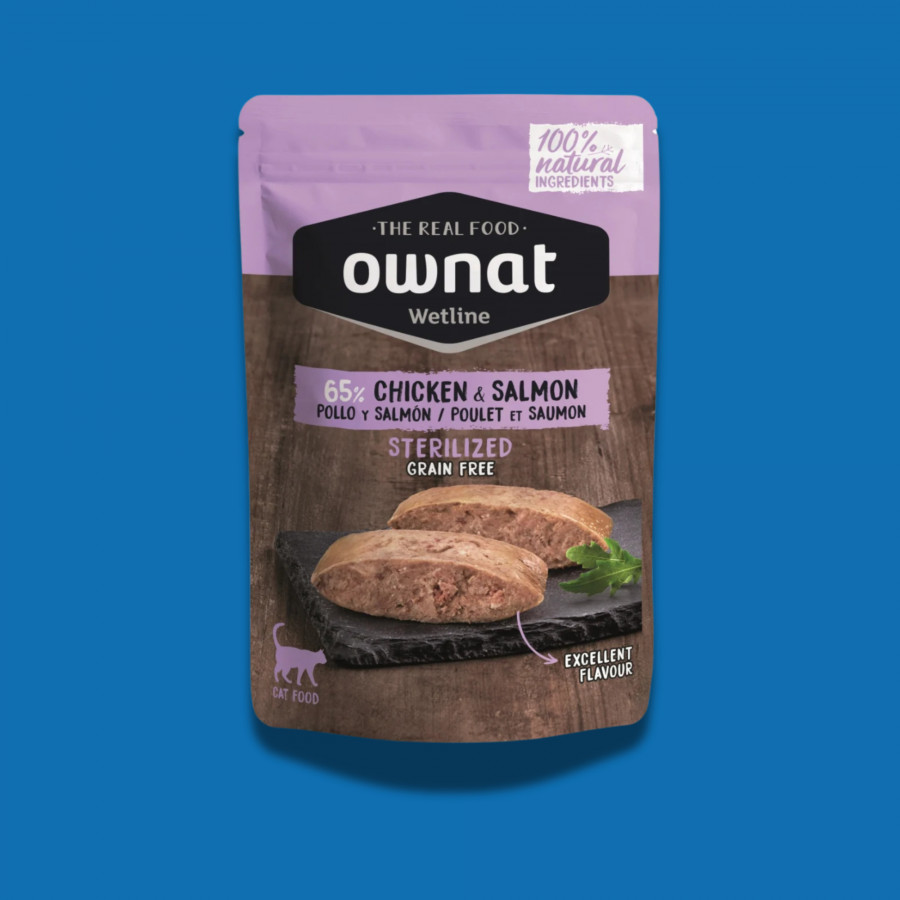 Patée Chat stérilisé ownat - Poulet & Saumon Patée Chat stérilisé ownat - Poulet & Saumon