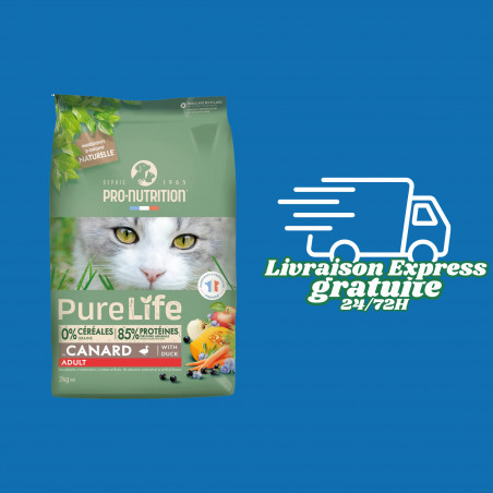 Pure Life Canard chat adulte - Pro Nutrition