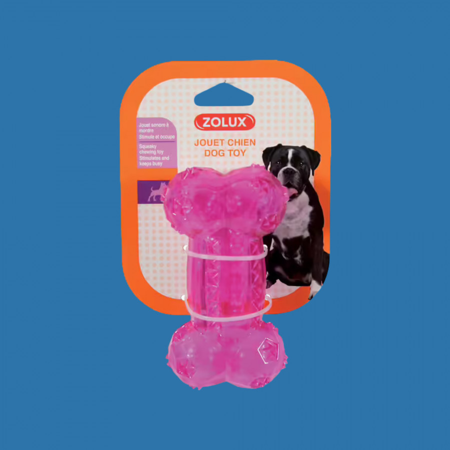 Jouet TPR os pop framboise Jouet TPR os pop framboise
