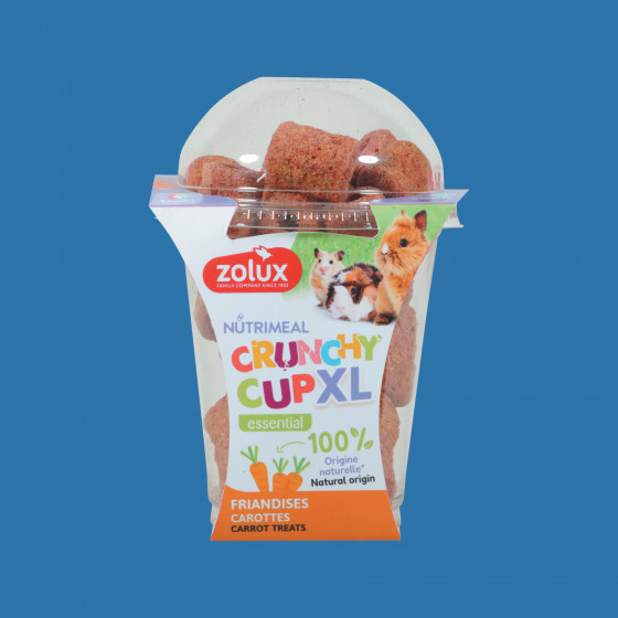 Friandises Nutrimeal Crunchy Cup XL à la carotte pour petits rongeurs