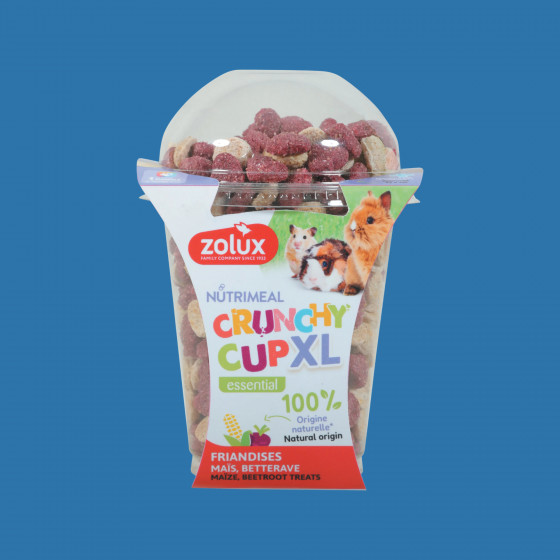 Friandises Nutrimeal Crunchy Cup XL heart pour petits rongeurs