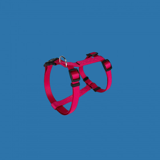Harnais nylon réglable fuchsia