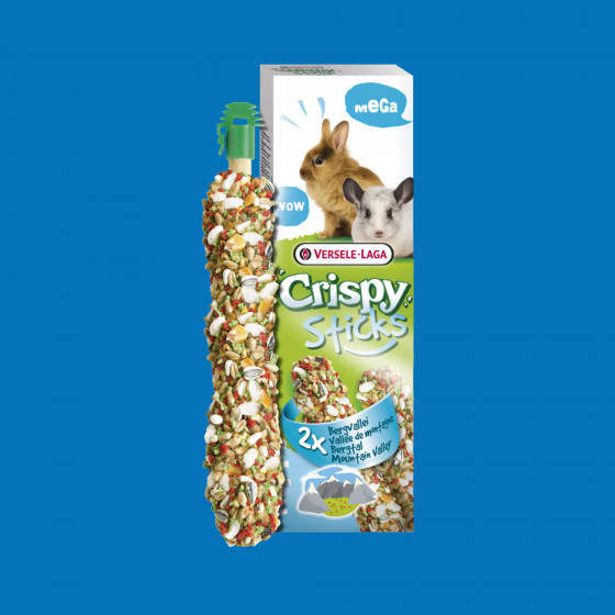 Crispy - Mega Sticks Lapins-Chinchillas Vallée de Montagne - 2 pièces