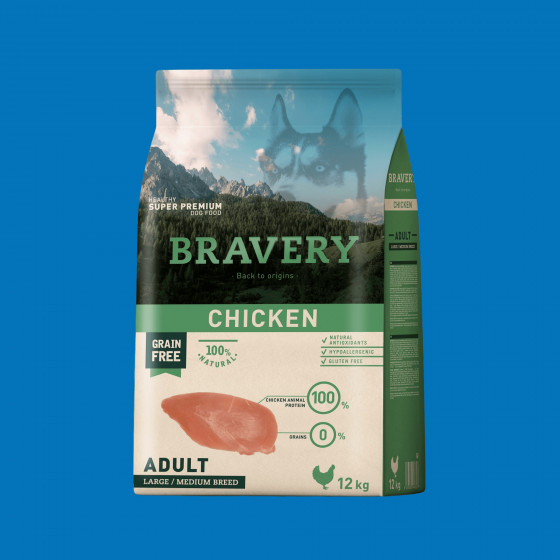 Bravery - Grande et moyenne race - CHIEN ADULTE - Poulet