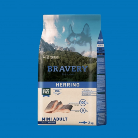 Bravery - Petite race - MINI CHIEN ADULTE - Hareng - 2KG