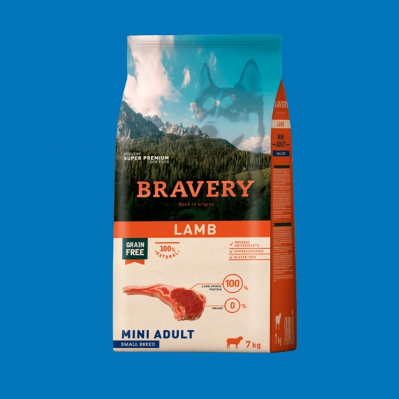 Croquettes mini agneau sans céréales – Bravery