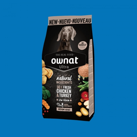 Croquettes Chien Adulte Moyen Ownat Ultra Medium – Riches en Protéines Naturelles
