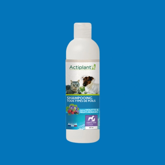 Actiplant' - Shampooing tous types de poils parfum violette & fruits rouges