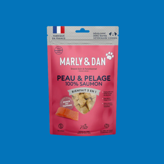 Peau & Pelage 100% saumon pour chien