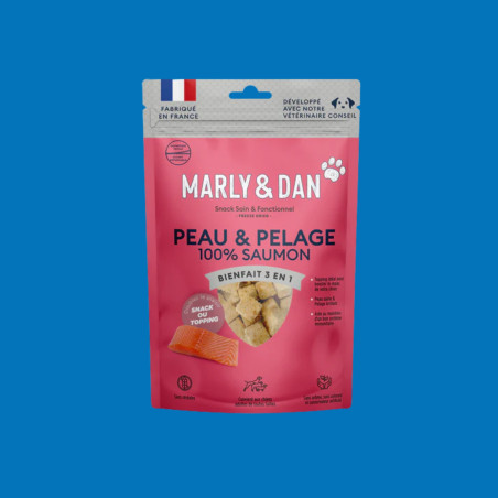 Peau & Pelage 100% saumon pour chien