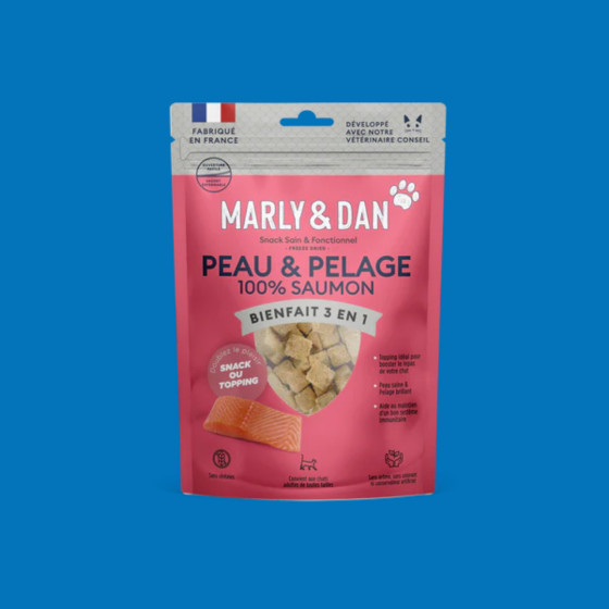 Peau & Pelage 100% saumon pour Chat
