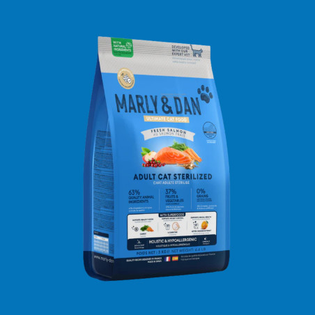 Croquettes chat adulte stérilisé - Marly et Dan