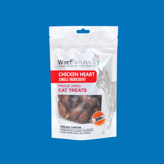 Warf Naturals Coeur de Poulet Chat 40g
