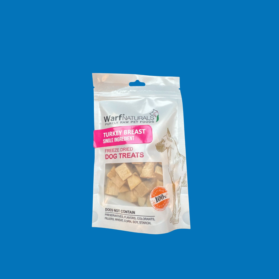Warf Naturals Poitrine de Dinde Chien 40g Warf Naturals Poitrine de Dinde Chien 40g