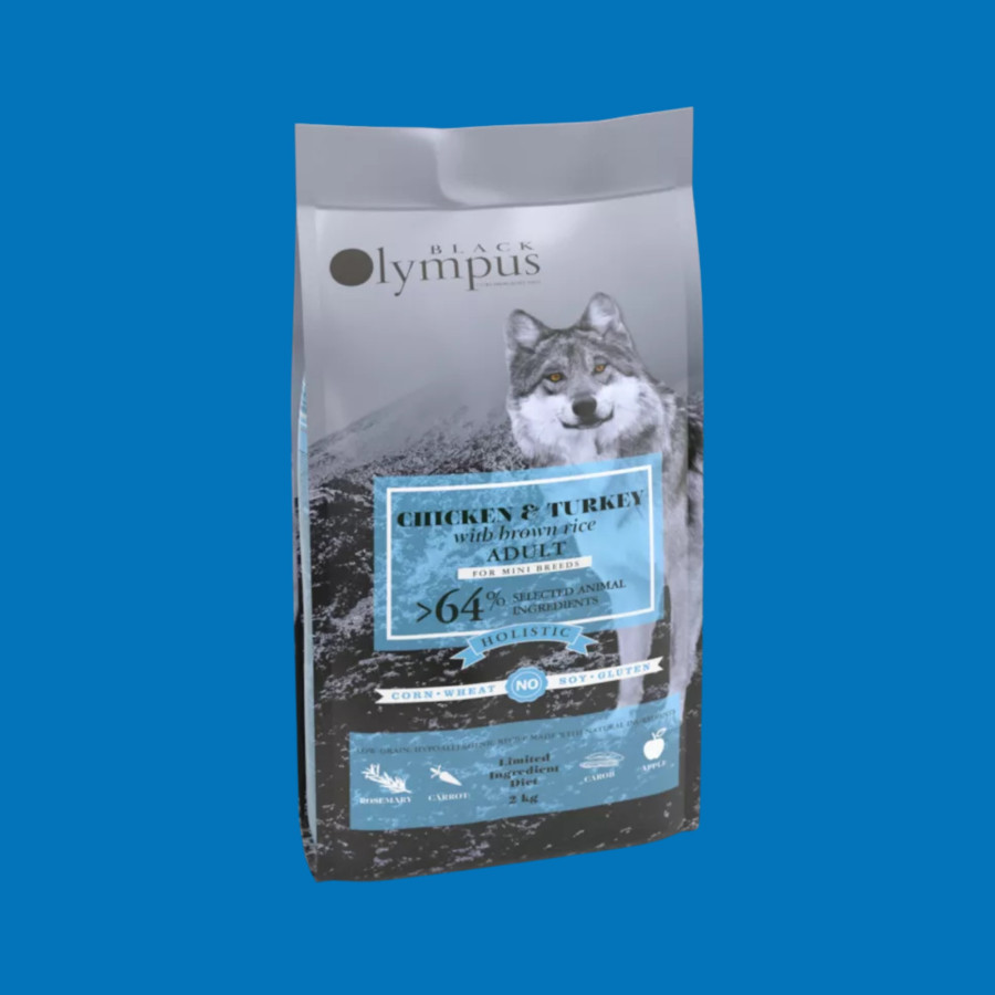 Black Olympus Mini Adulte Poulet Riz 2kg