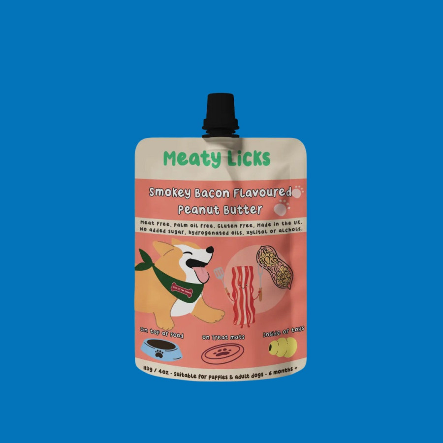 Sachet de beurre de cacahuète Smokey Bacon pour chiens 113g