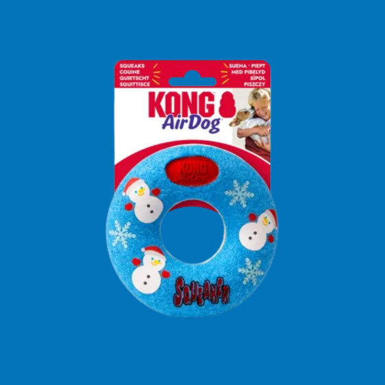 KONG Holiday AirDog Squeaker Donut M