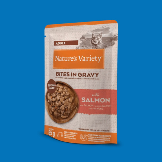 Nature's Variety - Bouchées en sauce avec du Saumon 85gr