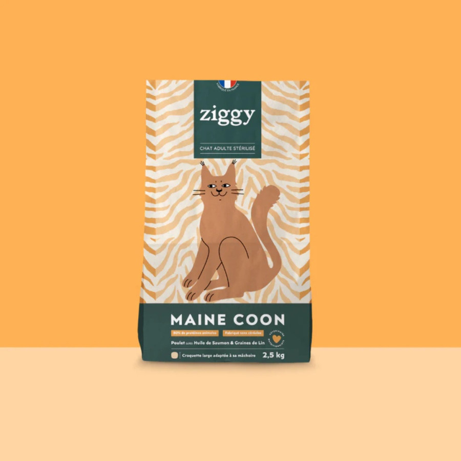 Ziggy Croquettes Maine Coon Stérilisé Poulet 2,5KG
