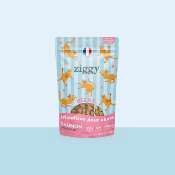 Ziggy Friandises Relax Saumon & Valériane 40g