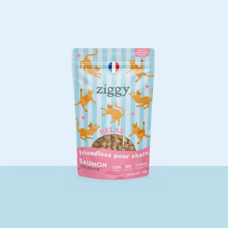 Ziggy Friandises Relax Saumon & Valériane 40g